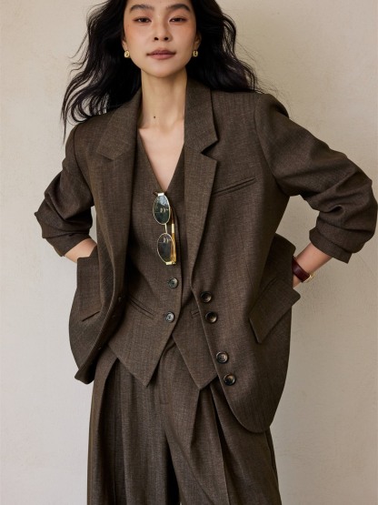 Harriet Textured Blazer, Vest & Pants (Sold Separately)