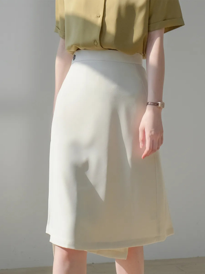 Xanthi Knee Length A-Line Skirt (Discounted-S size)-The Black Bow-