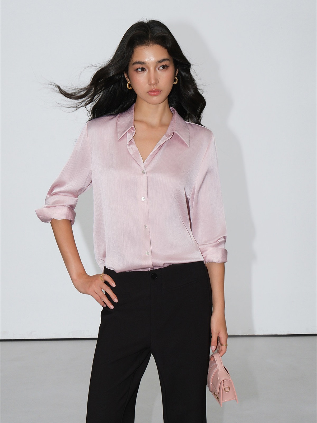 Jocelyn Textured Long Sleeve Shirt
