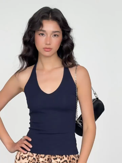 Vaanya T-Back Halter Top