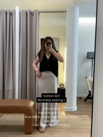 Cher A-Line Satin Skirt (SK101)