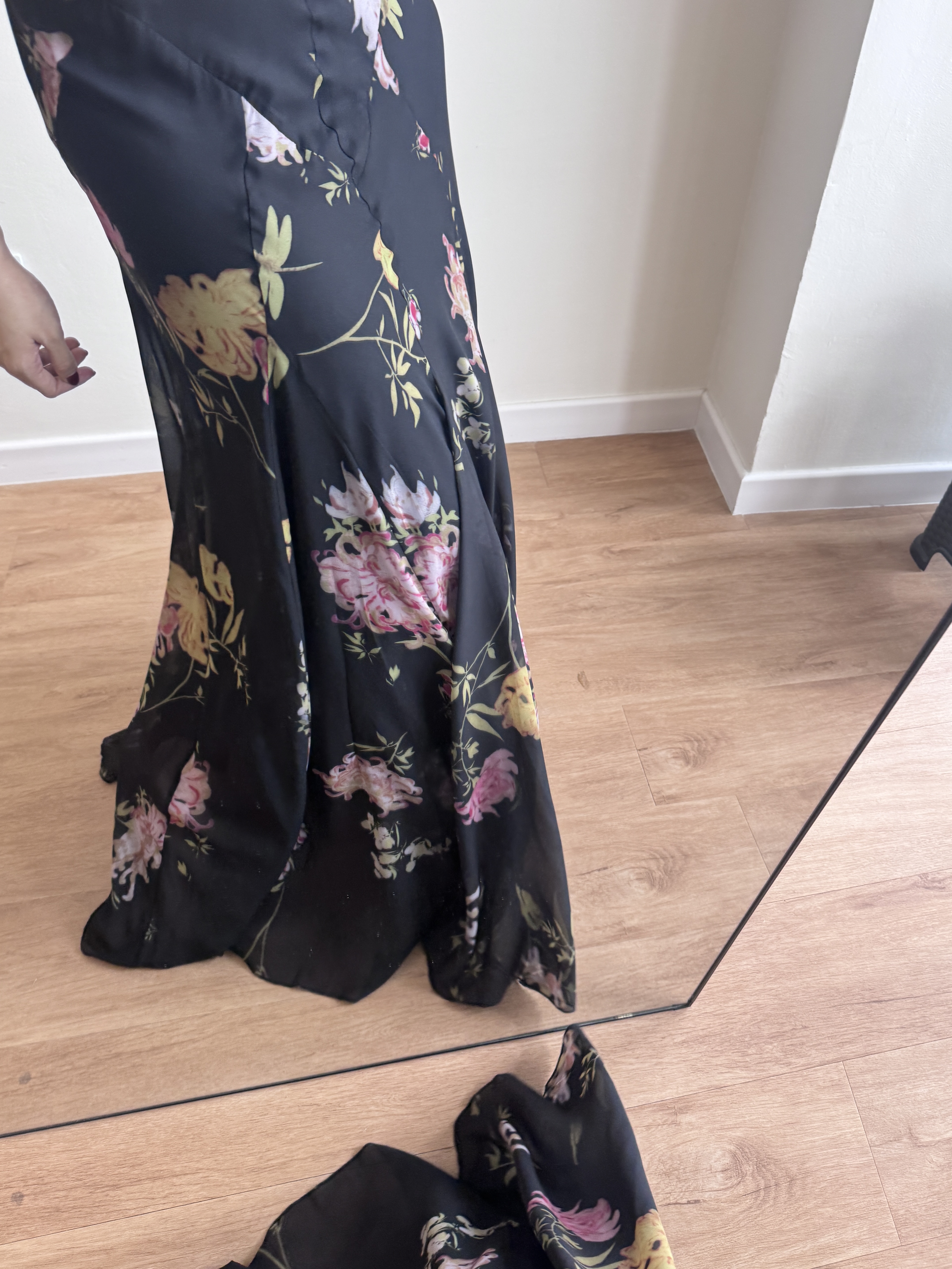 Lena U-Neck Floral Printing Maxi Dress