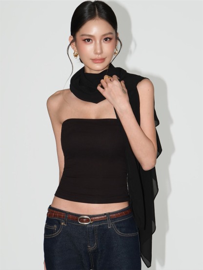 Liora Chiffon Cape & Tube Top (Sold Separately)