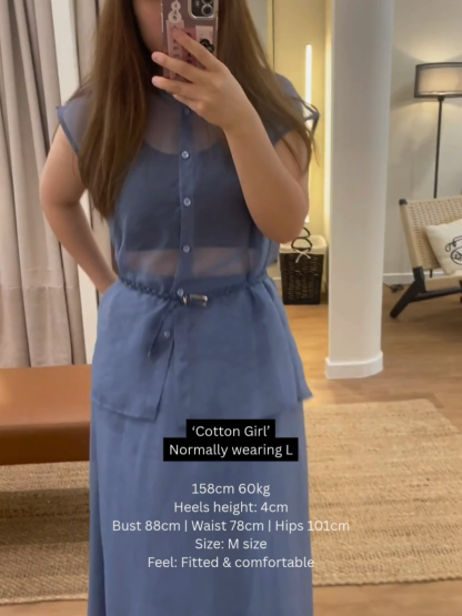 Chariah Sheer Top & Skirt Set (SKS104)