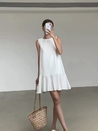 Amelia Ruffle Trim Dress