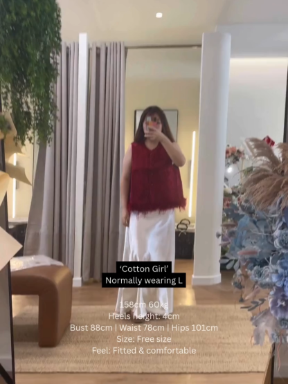 Shuang He Feather Trim Oriental Vest