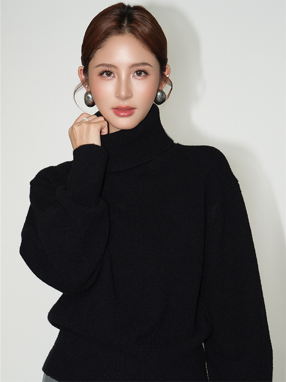 Lydia Relaxed Turtleneck Sweater