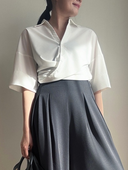 Verona Mid Sleeve Waist Tie Shirt