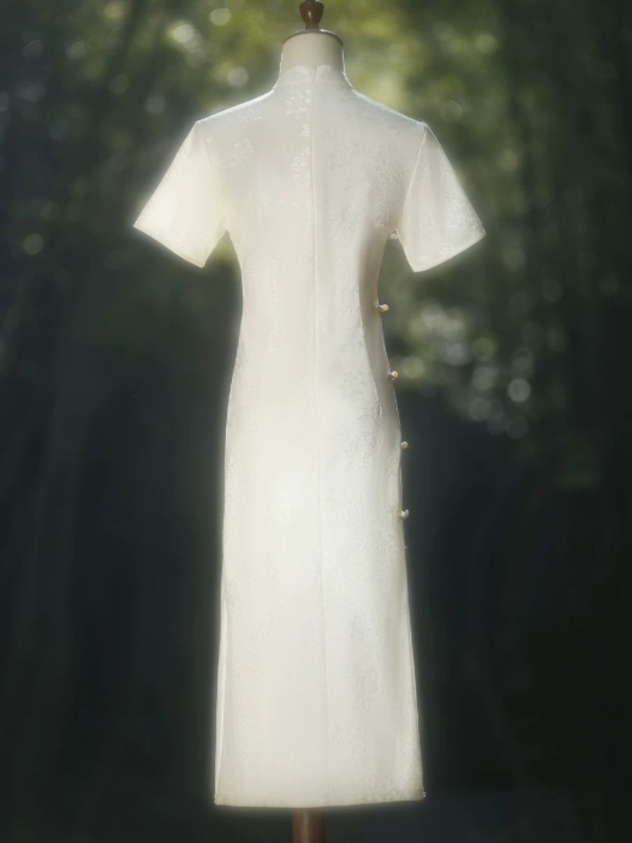 Yun Dia Floral Mesh Short Sleeve Cheongsam