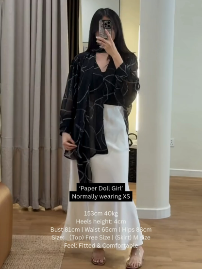 Cacaly Satin Bias Cutting Skirt
