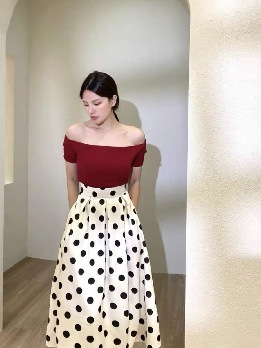 Frankie Polka Dots Umbrella Skirt