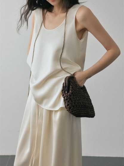 Hadley Draped Sleeveless Top & Wide-Leg Pants (Sold Separately)