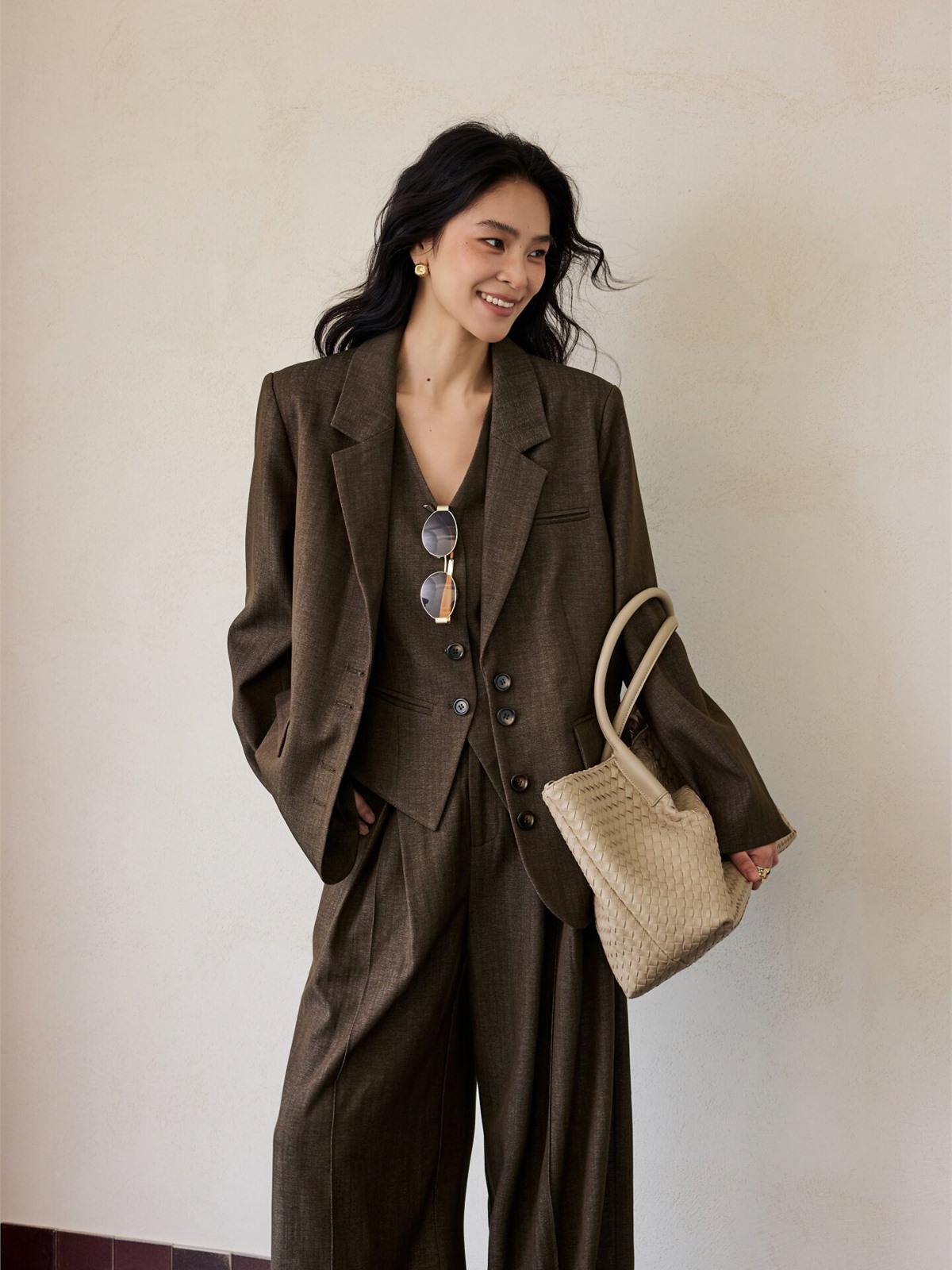 Harriet Textured Blazer, Vest & Pants (Sold Separately)