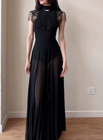 Dracula Bodycon Sheer Maxi Dress