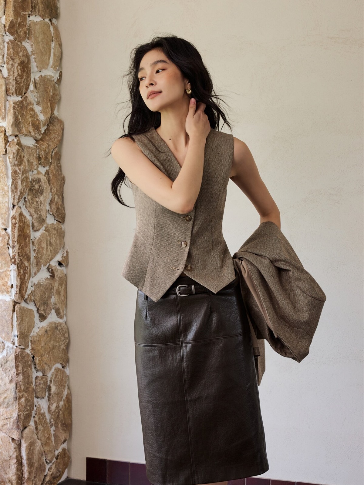 Honory Textured Blazer & Vest (Sold Separately)
