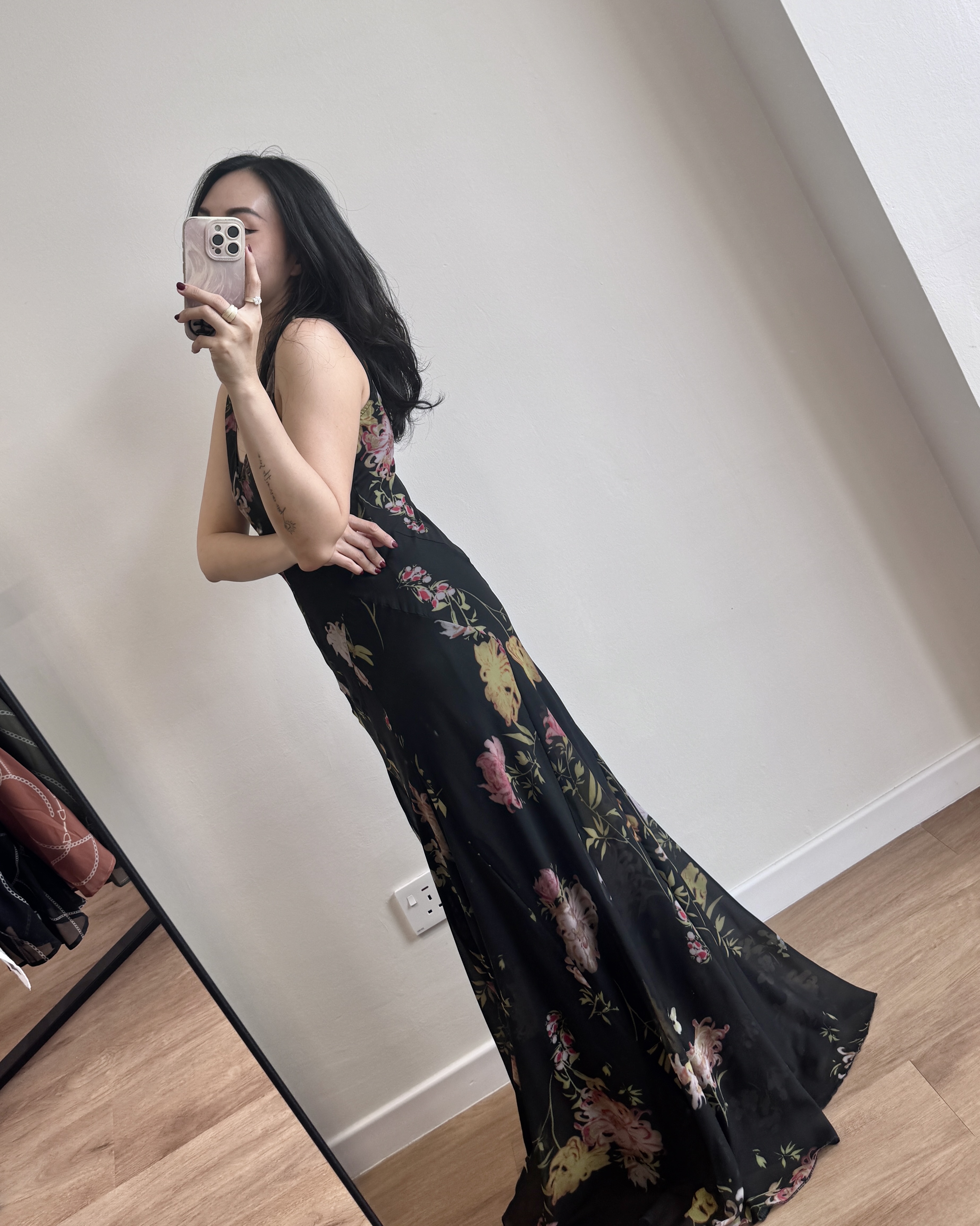 Lena U-Neck Floral Printing Maxi Dress