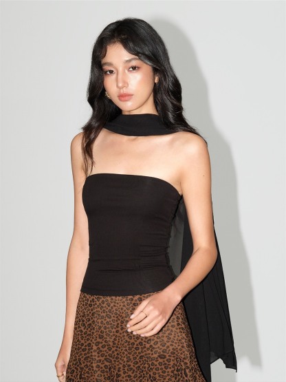 Liora Chiffon Cape & Tube Top (Sold Separately)