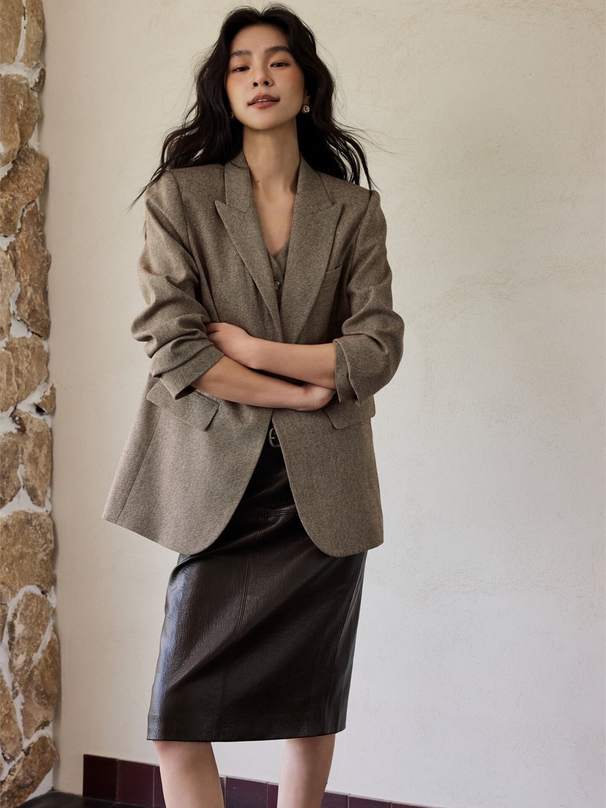 Honory Textured Blazer & Vest (Sold Separately)