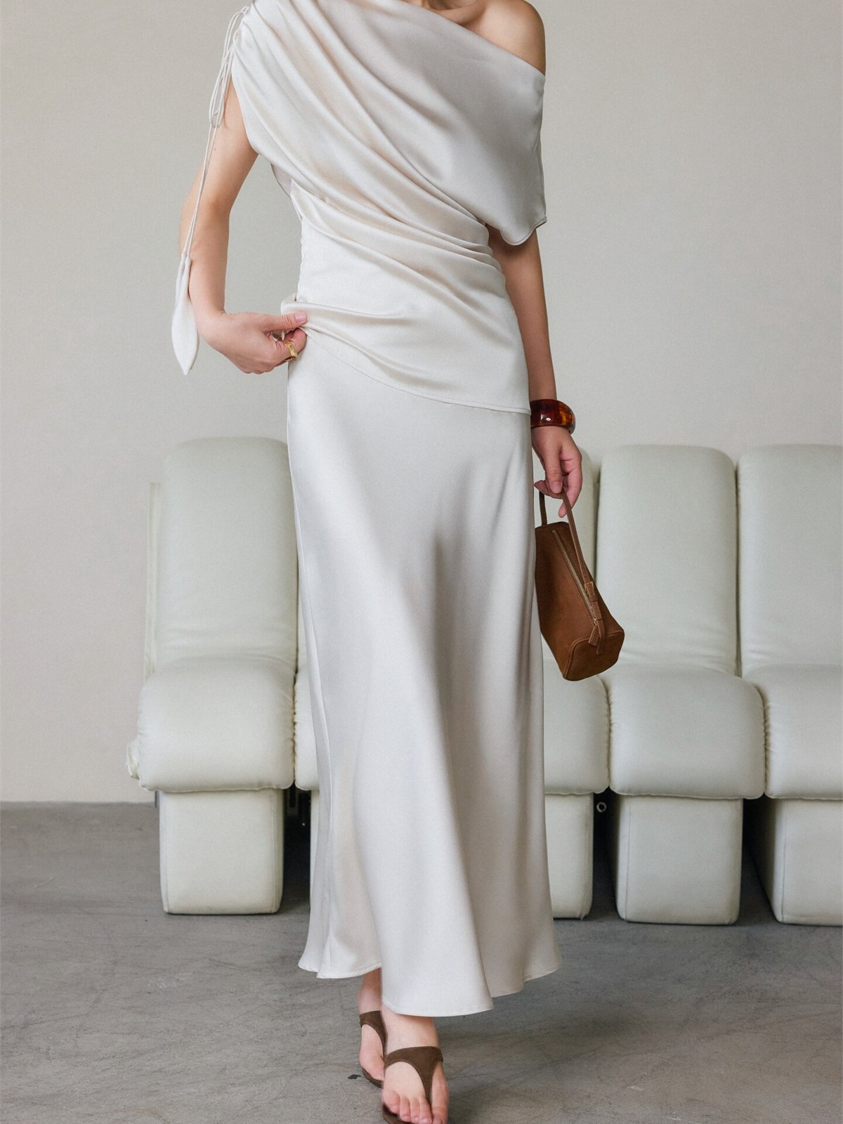 Helene Cowl Neck Top & Maxi Skirt (Sold Seperately)