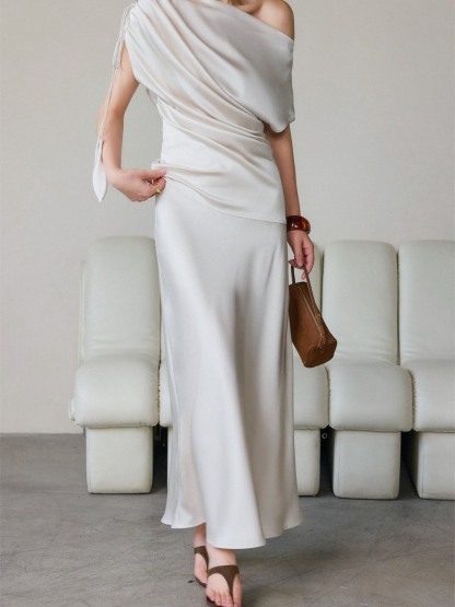 Helene Cowl Neck Top & Maxi Skirt (Sold Seperately)