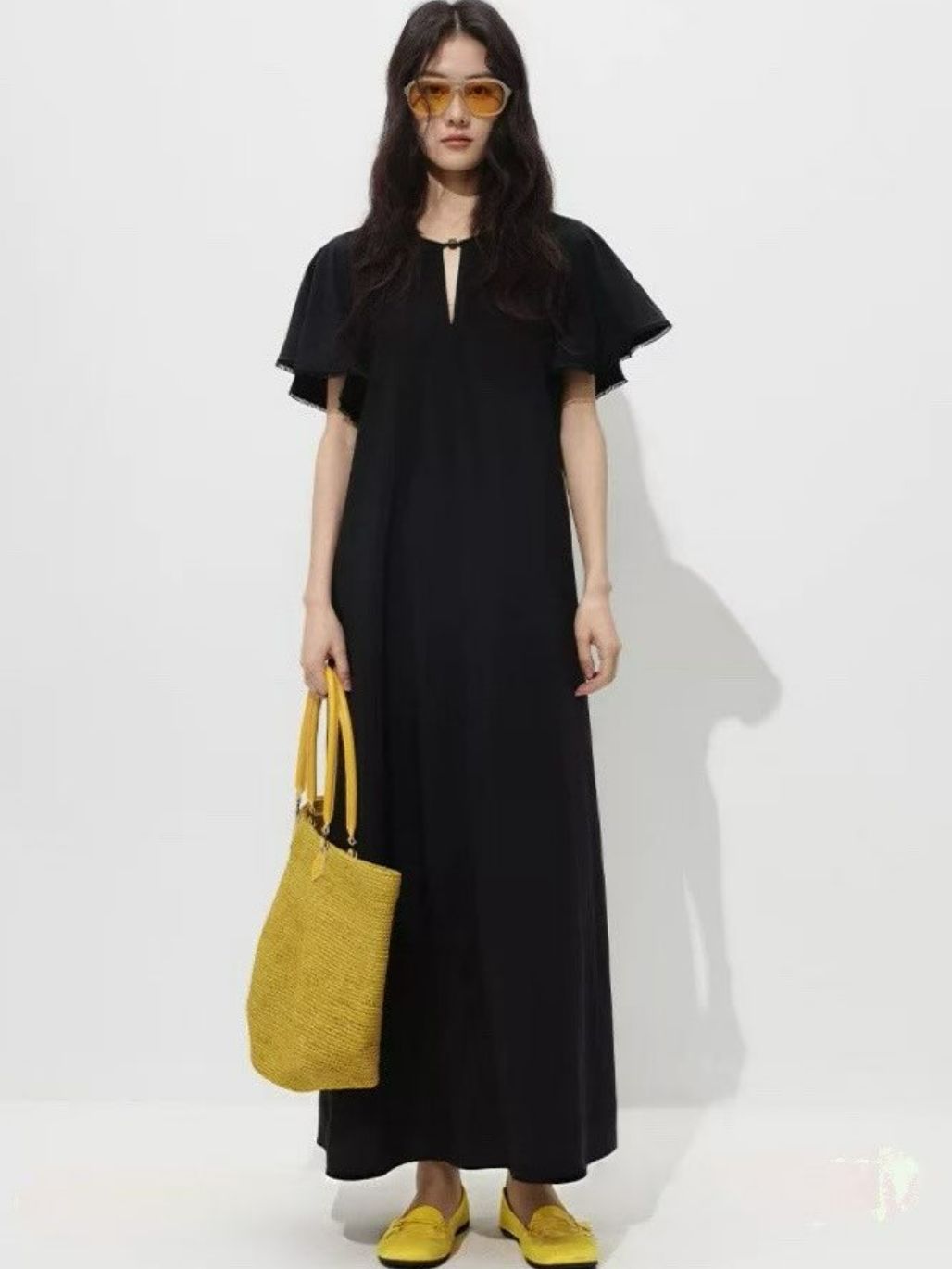 Pasha Flounce Sleeve Maxi Dress