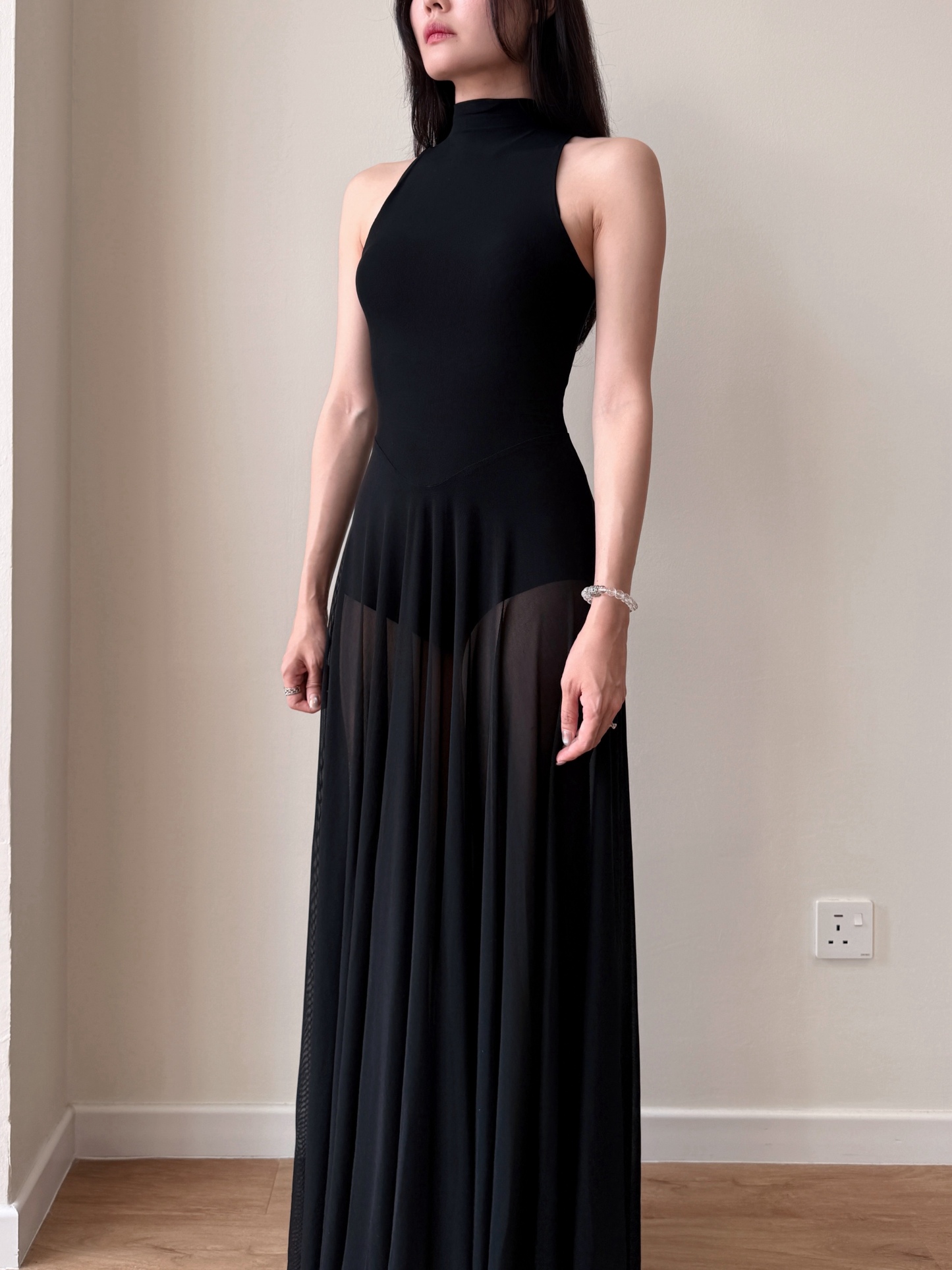 Dracula Bodycon Sheer Maxi Dress