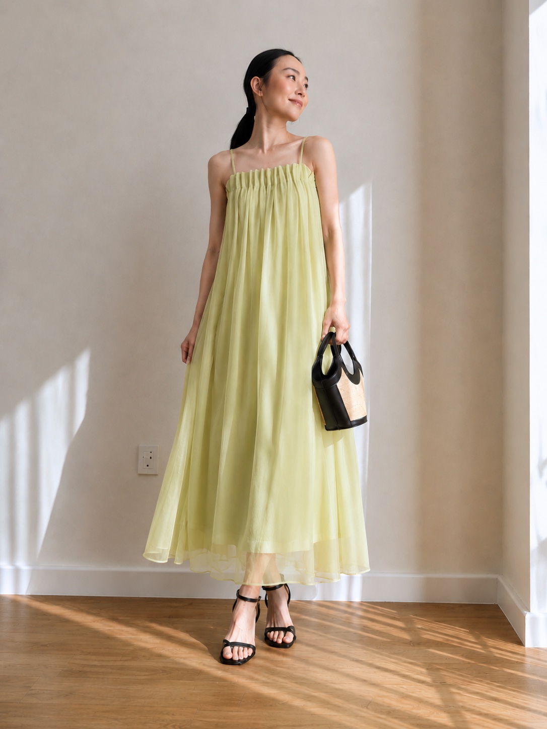 Cassidy Gathered Maxi Cami Dress