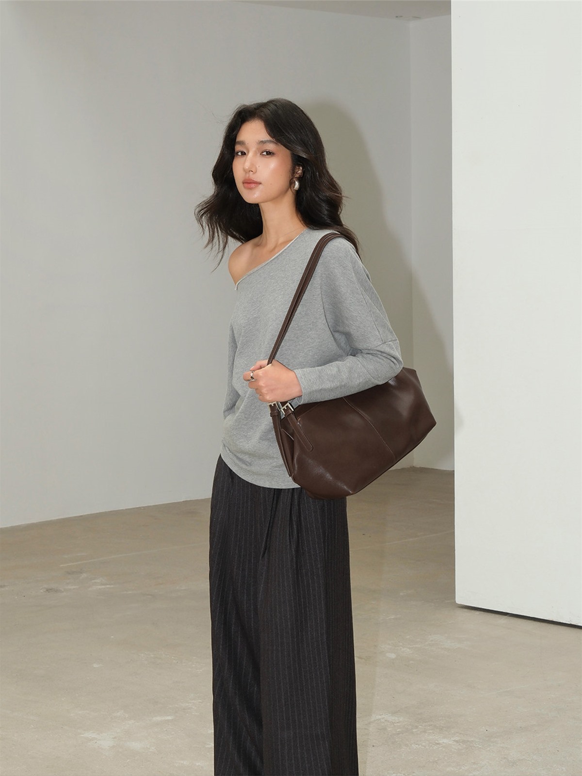 Leona Pinstripe Wide-Leg Trousers