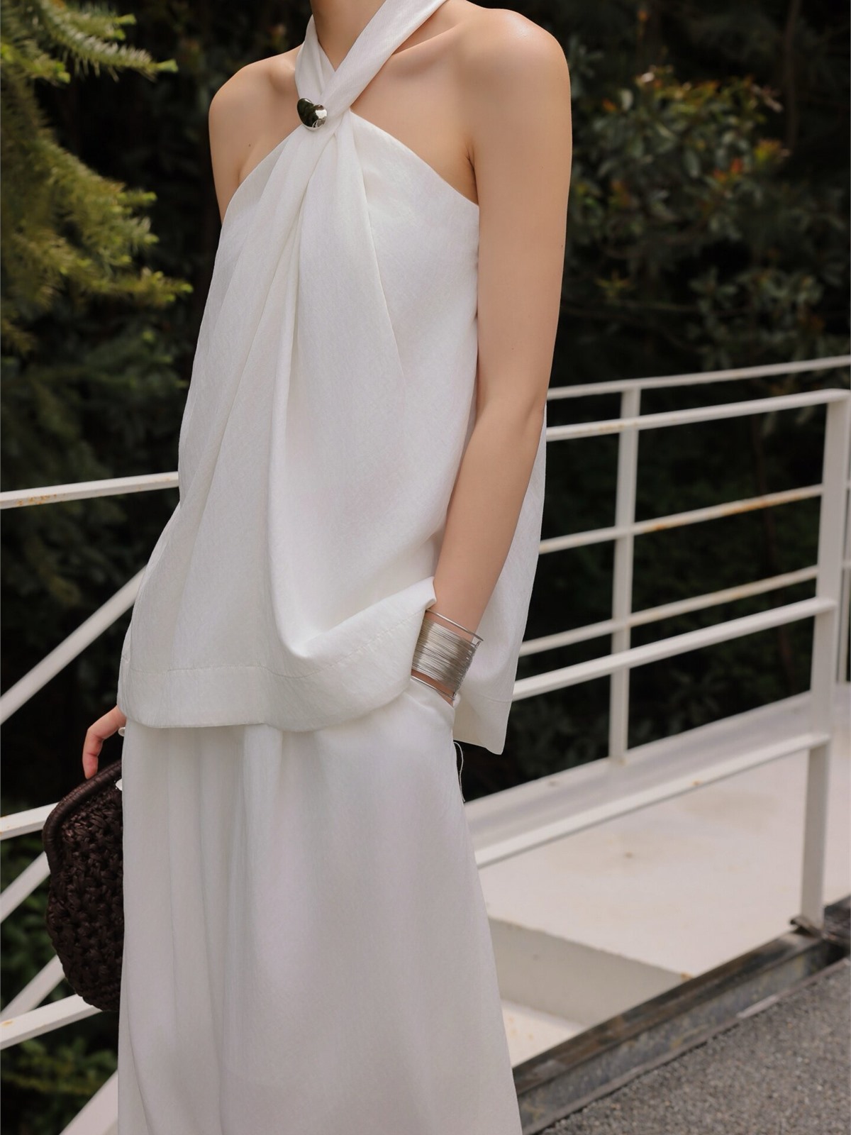 Helena Satin Cowl-Neck Top & Wide-Leg Pants (Sold Separately)