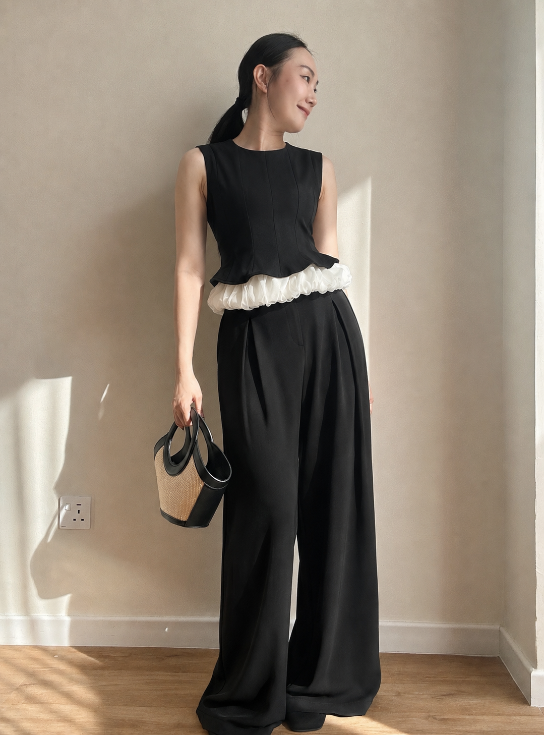 Charlotte Trim Peplum Top
