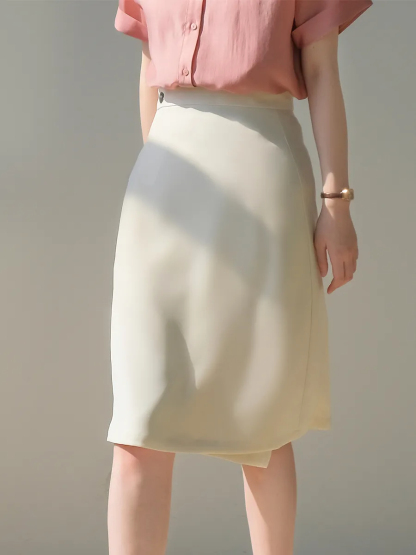 Xanthi Knee Length A-Line Skirt (Discounted-S size)-The Black Bow-