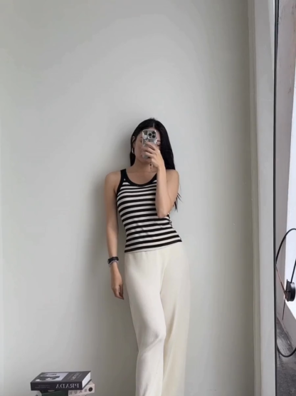 Queenie Stripe Padded Knit Top