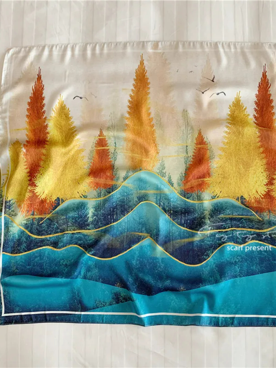 Forest Little Scarf-The Black Bow-