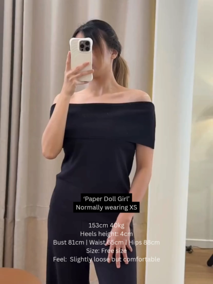 Off Shoulder Knit Top (TP105)