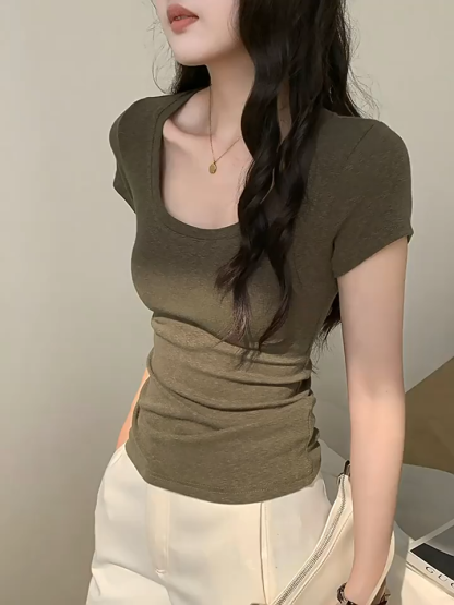 Deep Scoop-Neck Modal Top
