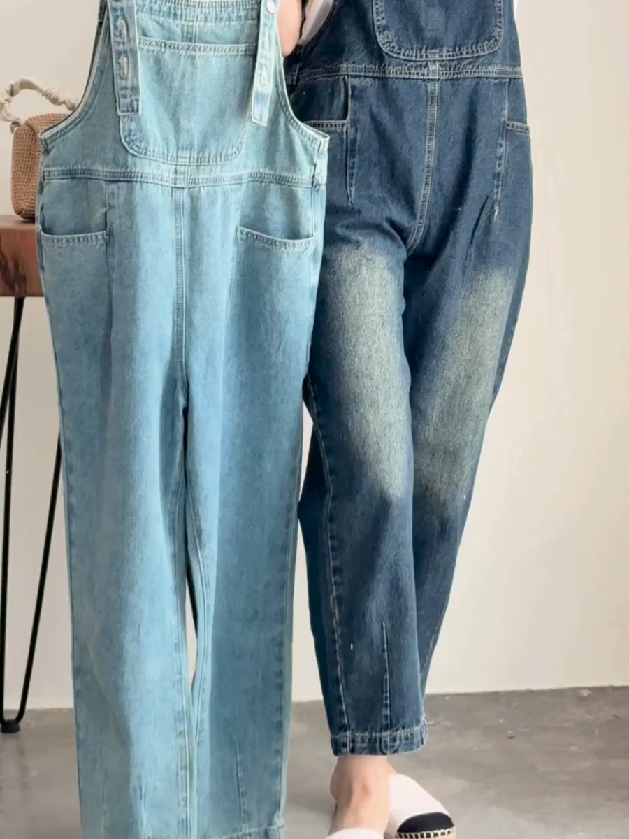 American Denim Dungaree Pants & Pezy Basic Tee