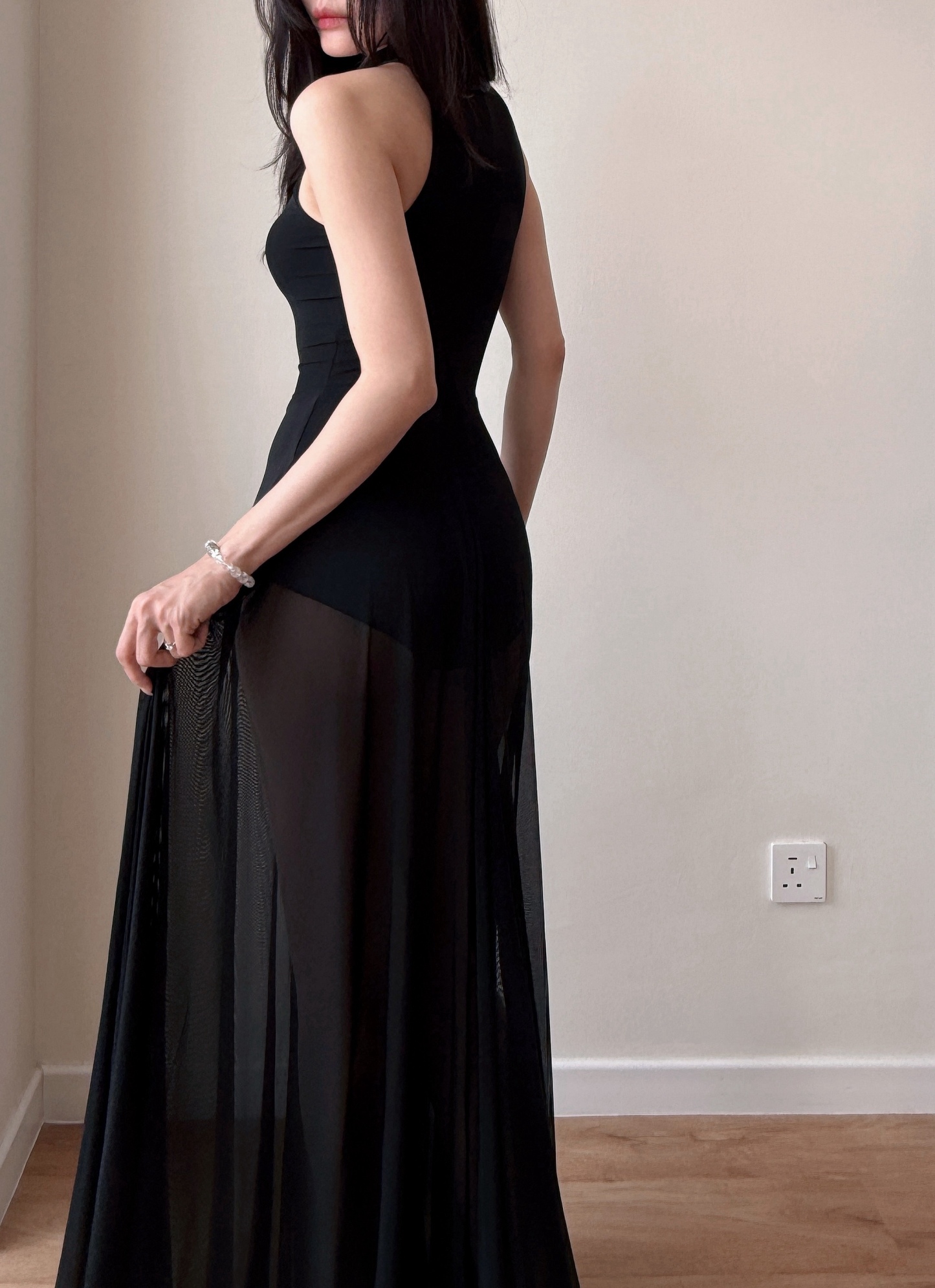 Dracula Bodycon Sheer Maxi Dress