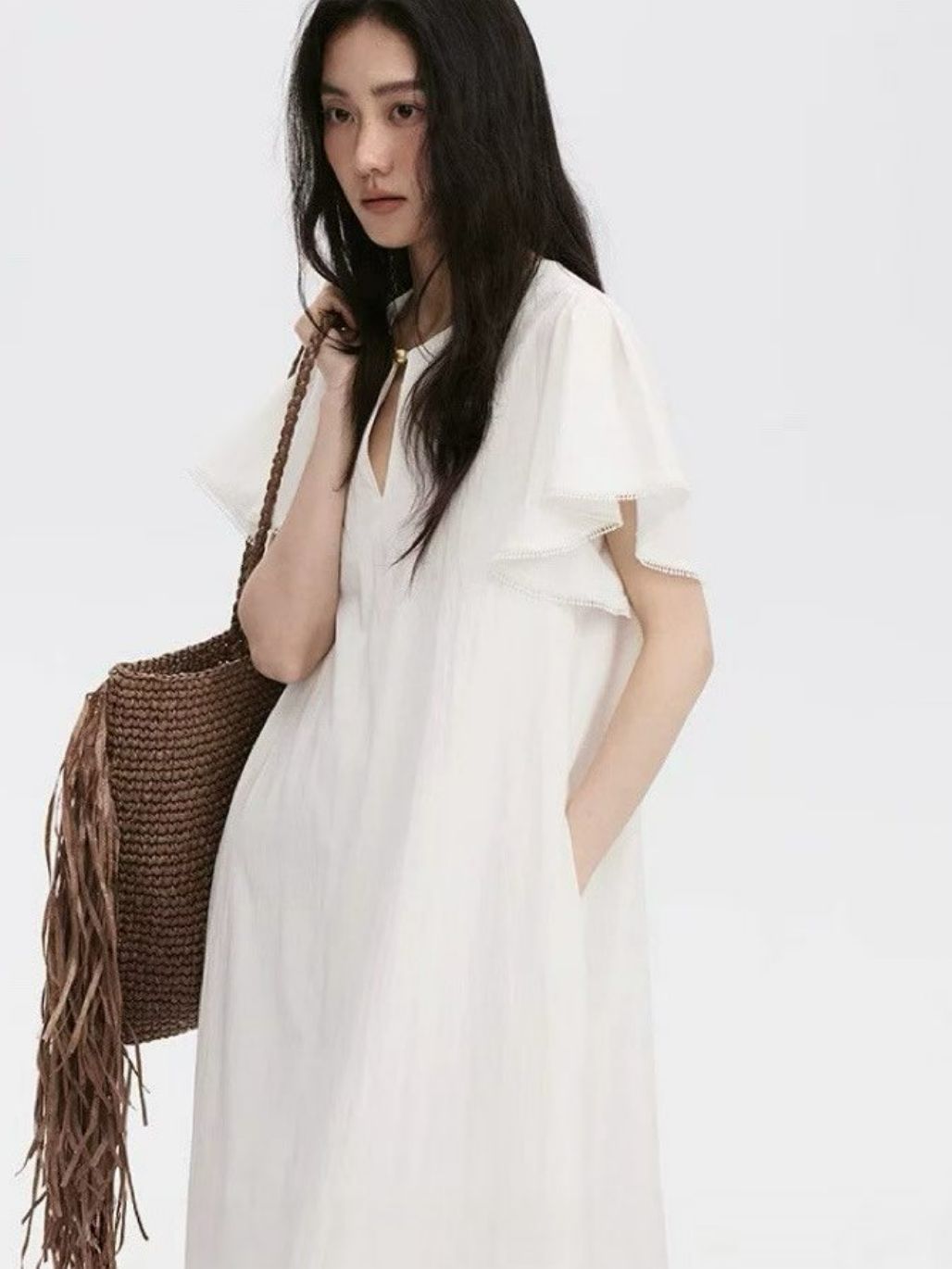 Pasha Flounce Sleeve Maxi Dress