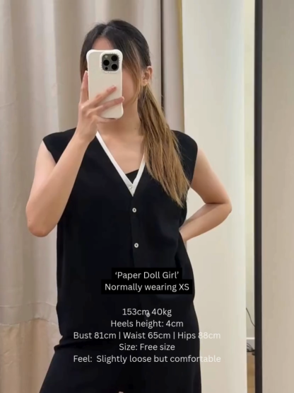 Charlene Fake Two Pieces Knit Vest (TP101)