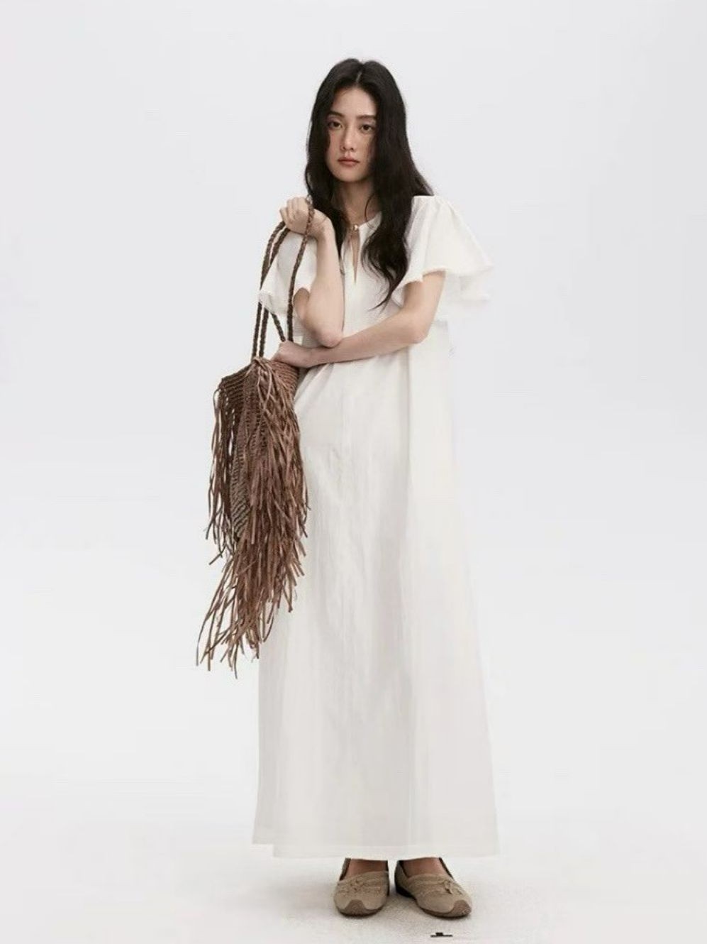 Pasha Flounce Sleeve Maxi Dress