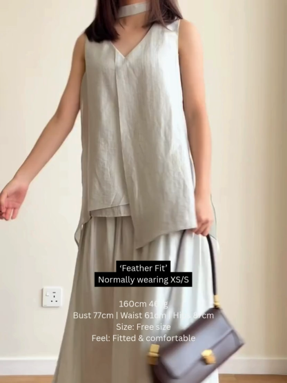 Peyton Tencel Sleeveless Top & Skirt Set 