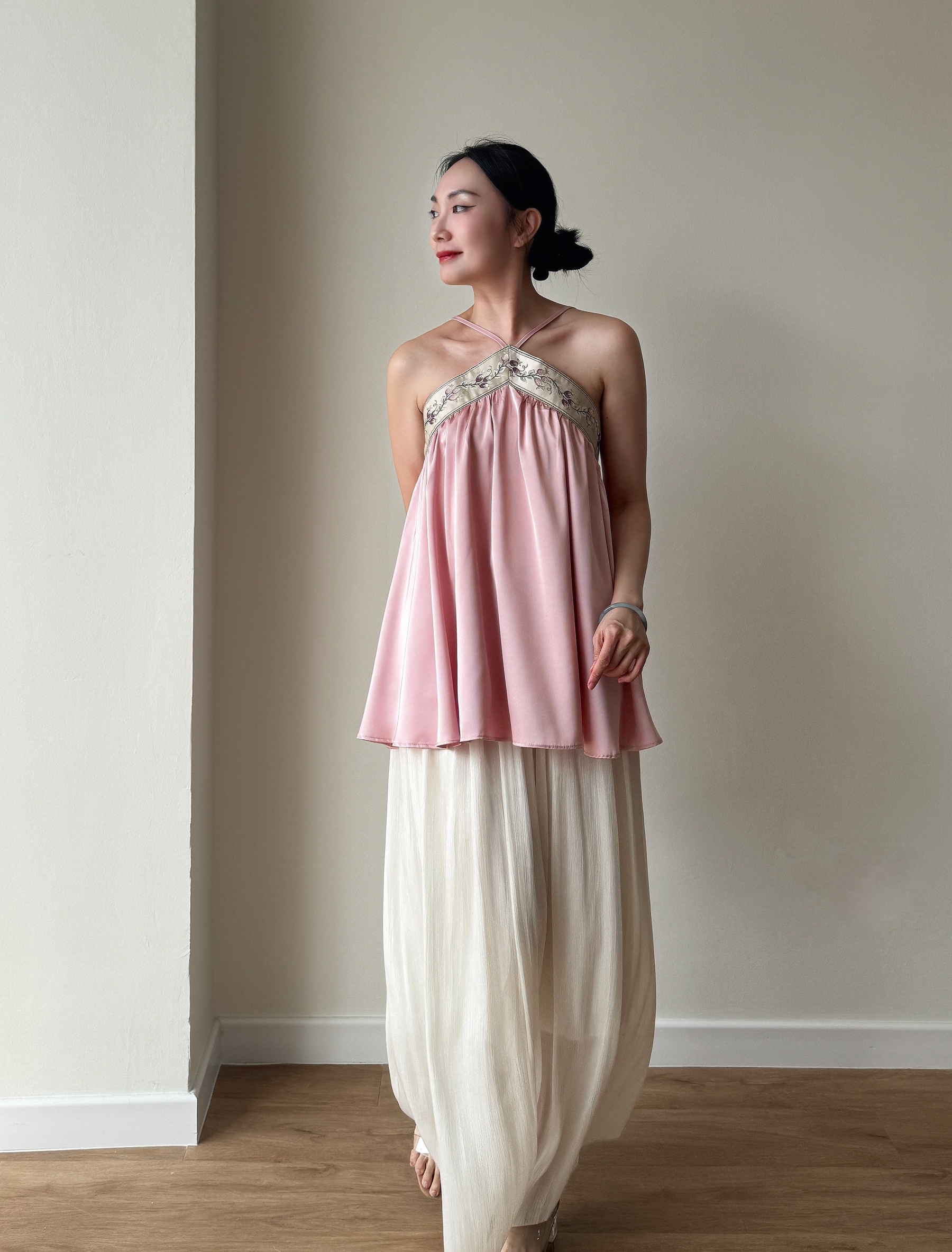 Li Mei Halter Neck Oriental Top