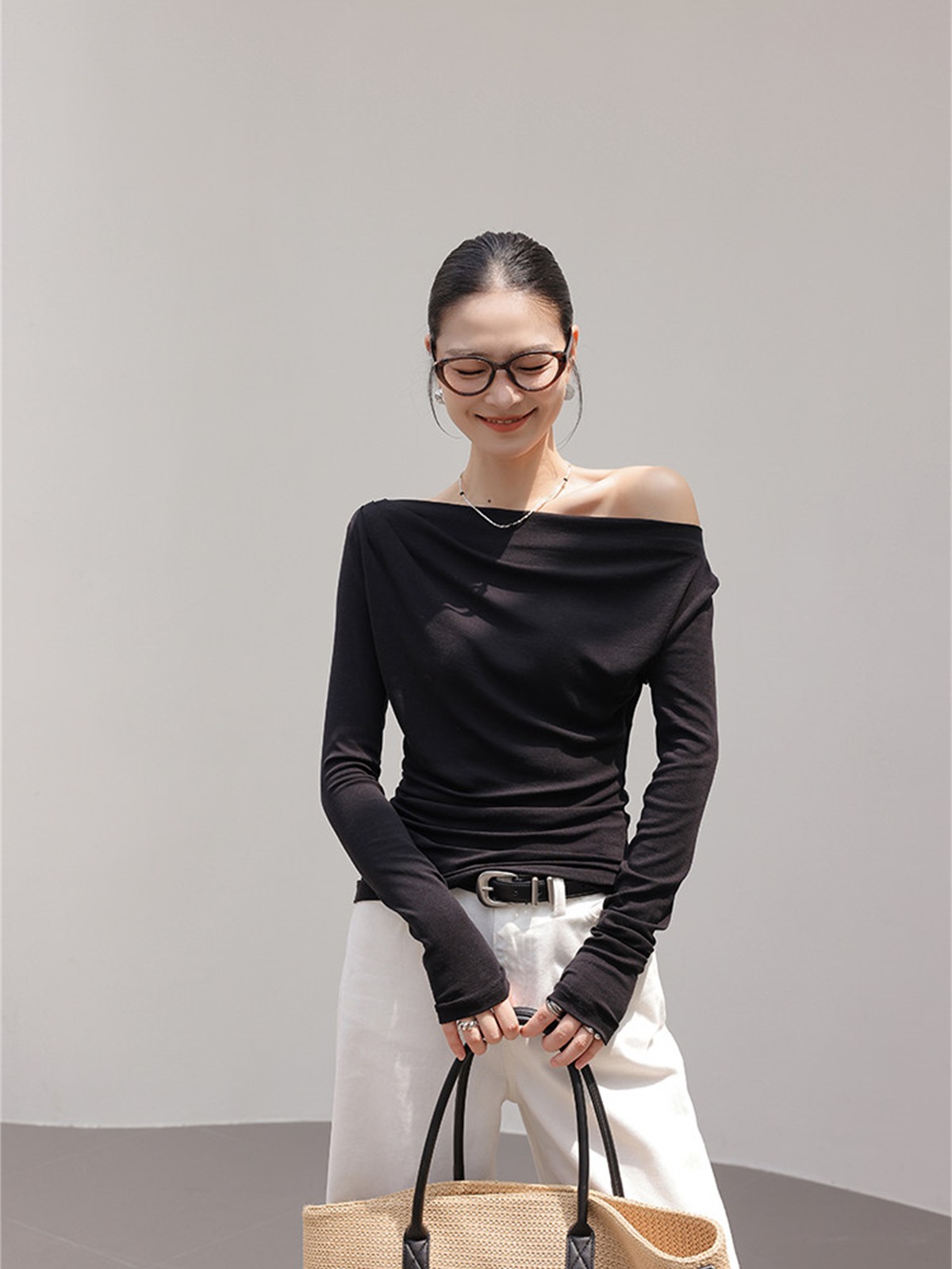 Haven Soft Draped Long-Sleeve Top