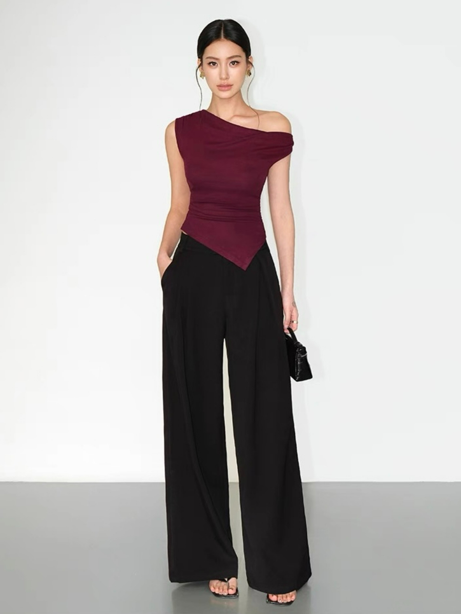 Kely One Shoulder Knit Top