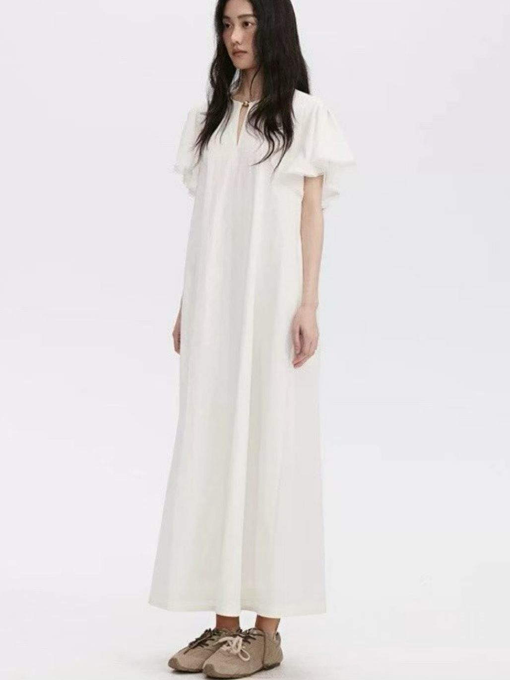 Pasha Flounce Sleeve Maxi Dress