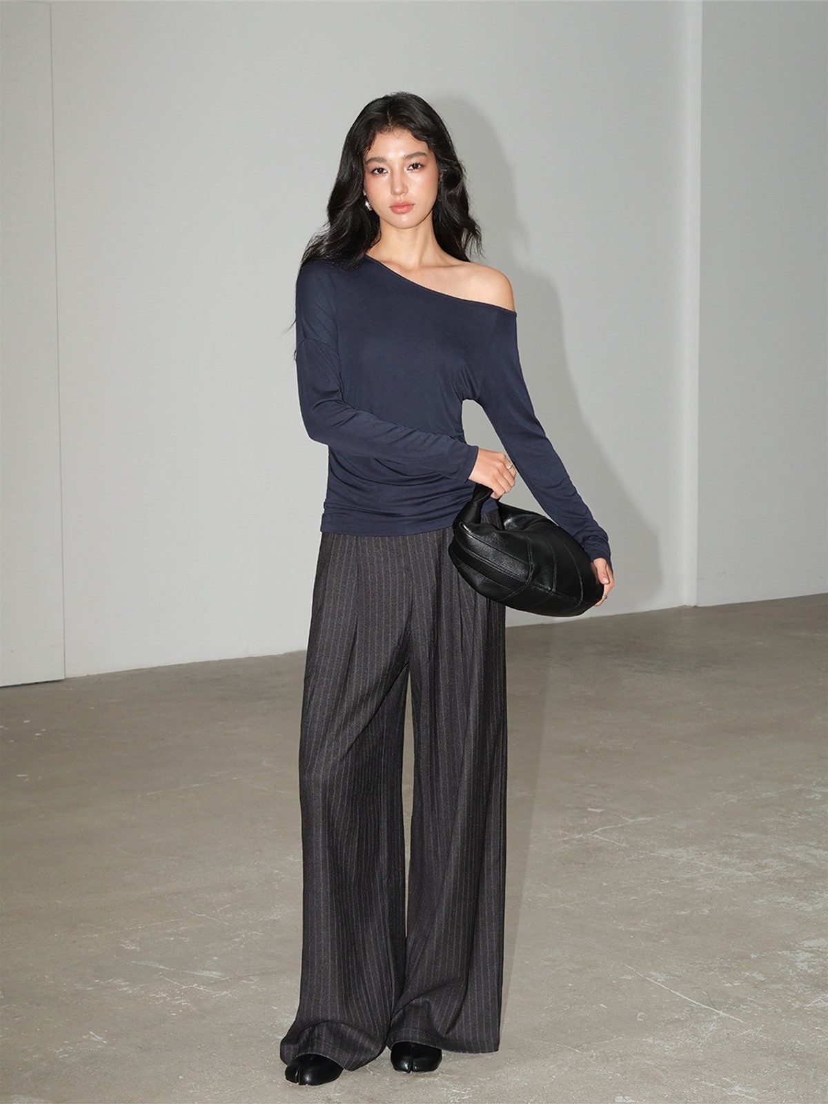 Leona Pinstripe Wide-Leg Trousers