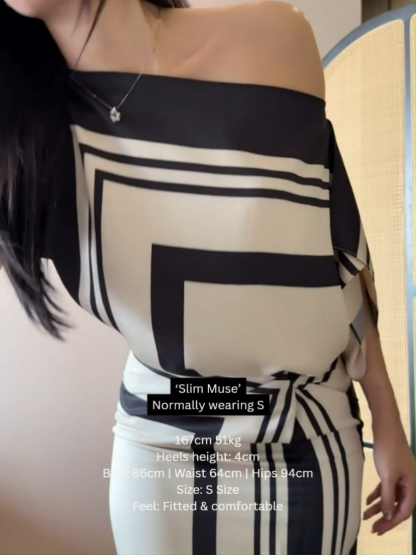 Wrenley Geometric Draped Skirt (Top to purchase seperately)
