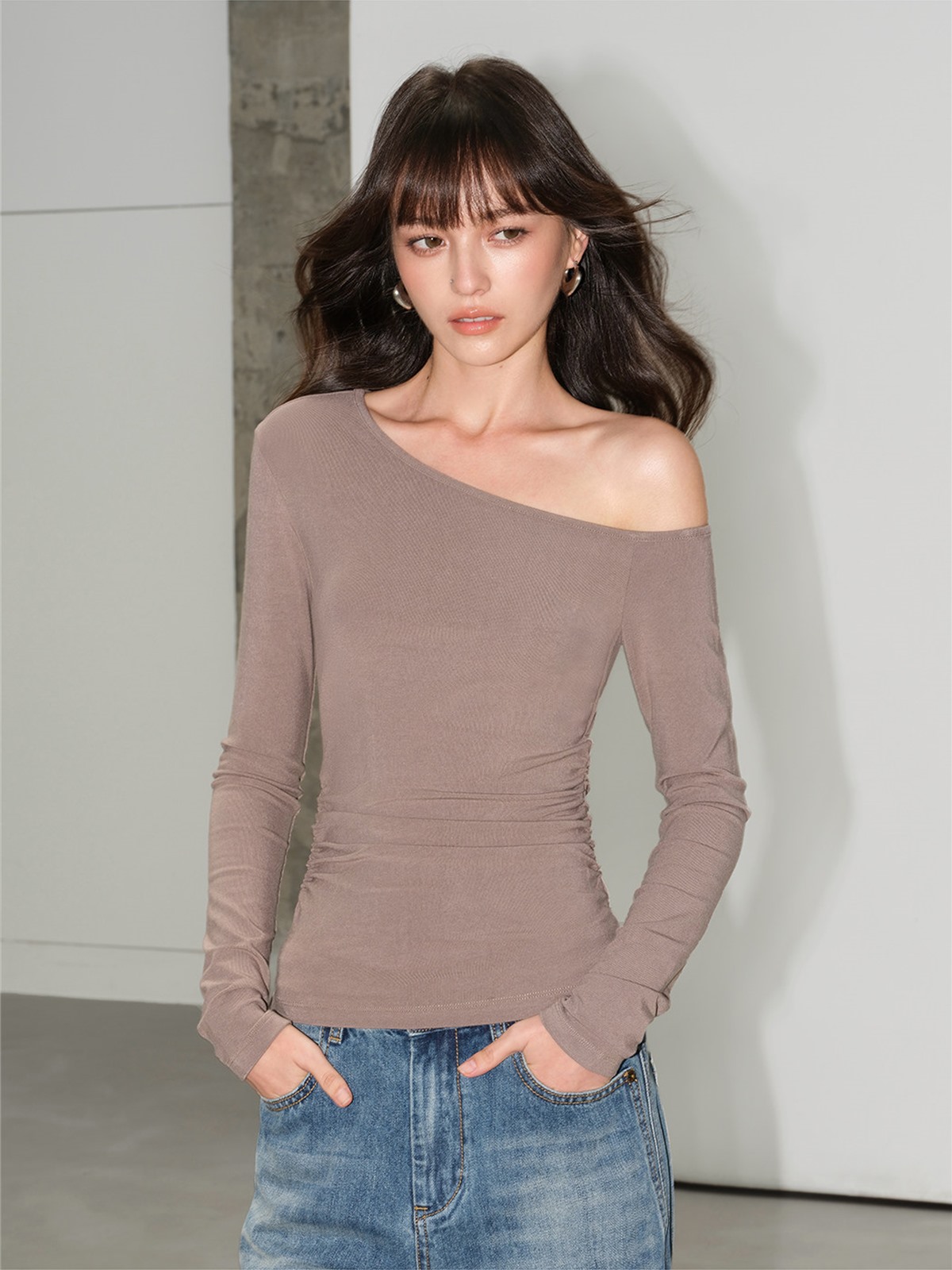 Lucille Asymmetric One-Shoulder Top