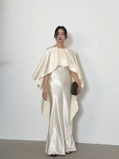 Yeena Bare Back Shawl Dress