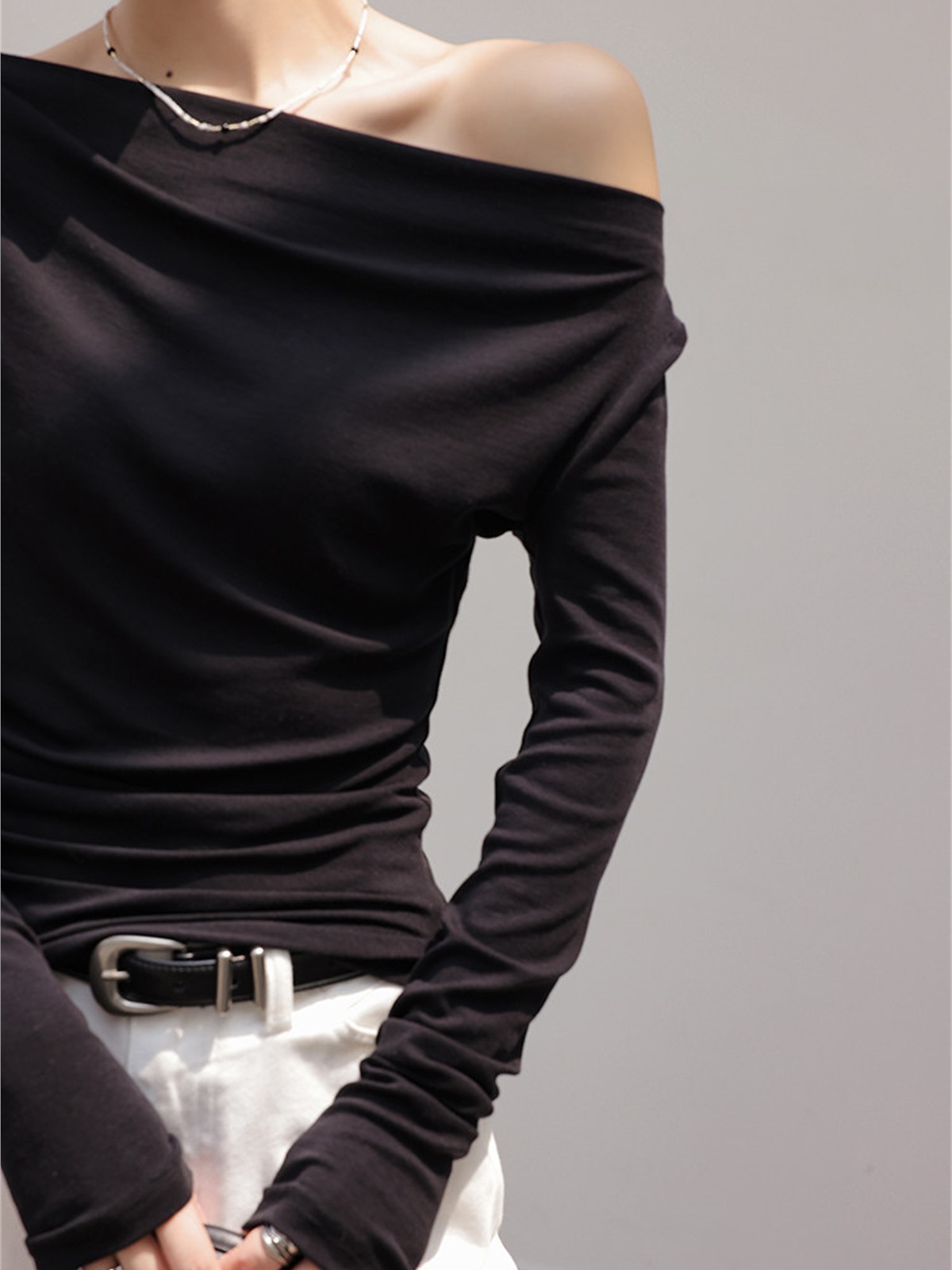 Haven Soft Draped Long-Sleeve Top